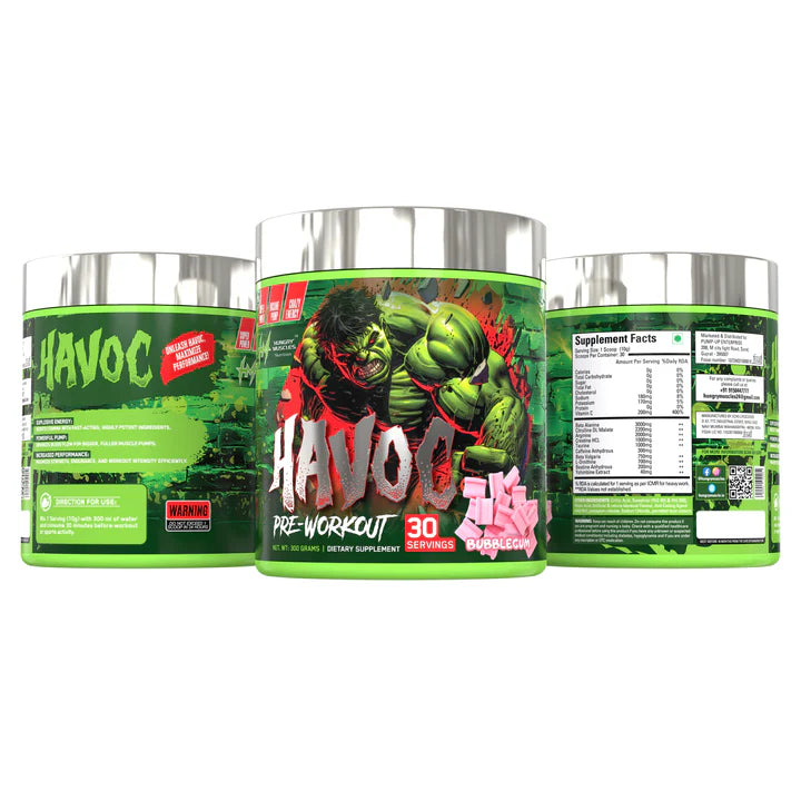 Hungry Muscles Havoc Pre-Workout 30 Servings 300Gm