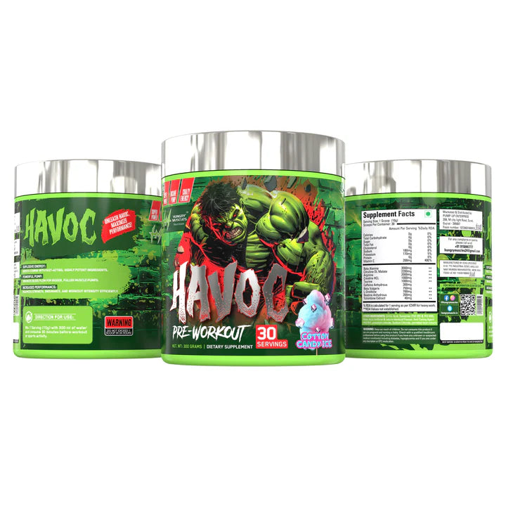 Hungry Muscles Havoc Pre-Workout 30 Servings 300Gm