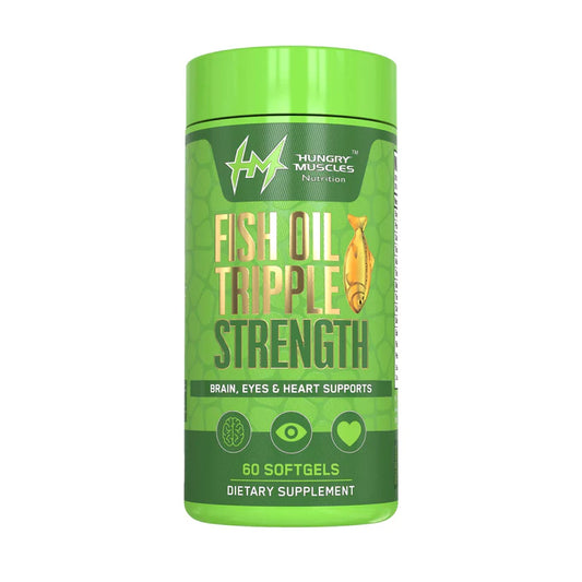 Hungry Muscles Omega-3 Fish Oil Triple Strength 60 Softgels Supplement