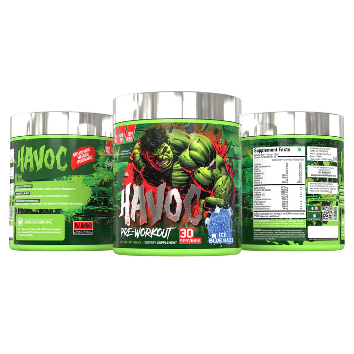 Hungry Muscles Havoc Pre-Workout 30 Servings 300Gm
