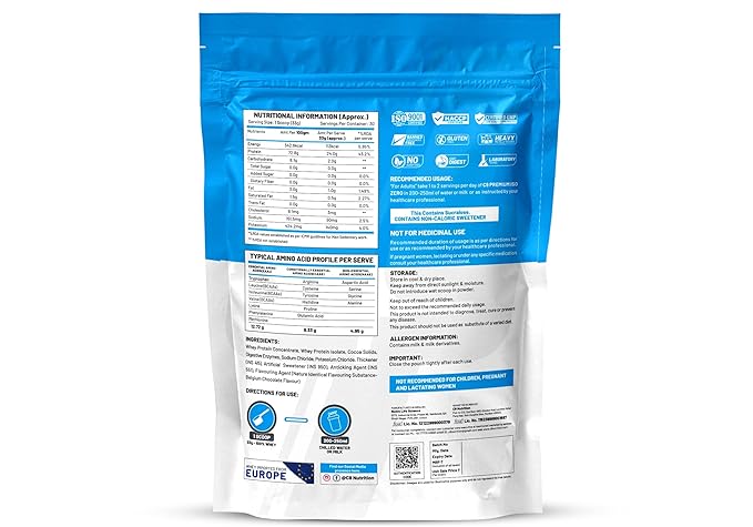 C9 Nutrition 100% Whey Protein Powder Belgium Chocolate 1kg front view