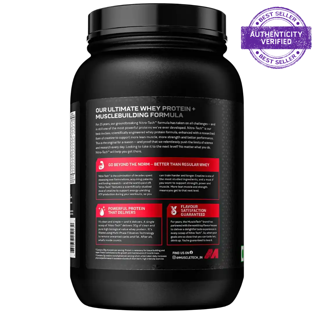 MuscleTech NitroTech Performance Series Whey Protein Powder