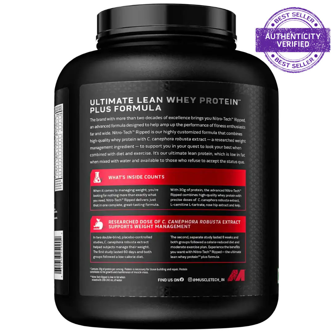 Muscletech Nitro-Tech Ripped Whey Protein Powder