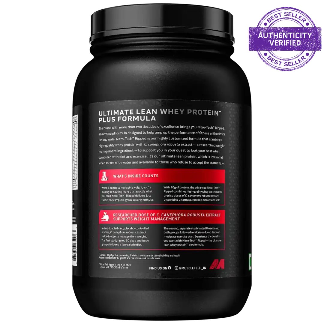 Muscletech Nitro-Tech Ripped Whey Protein Powder