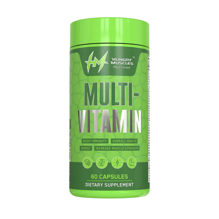 Hungry Muscles Multi-Vitamins 26 Vitamins Minerals Amino Acids Antioxidants 60 Capsules