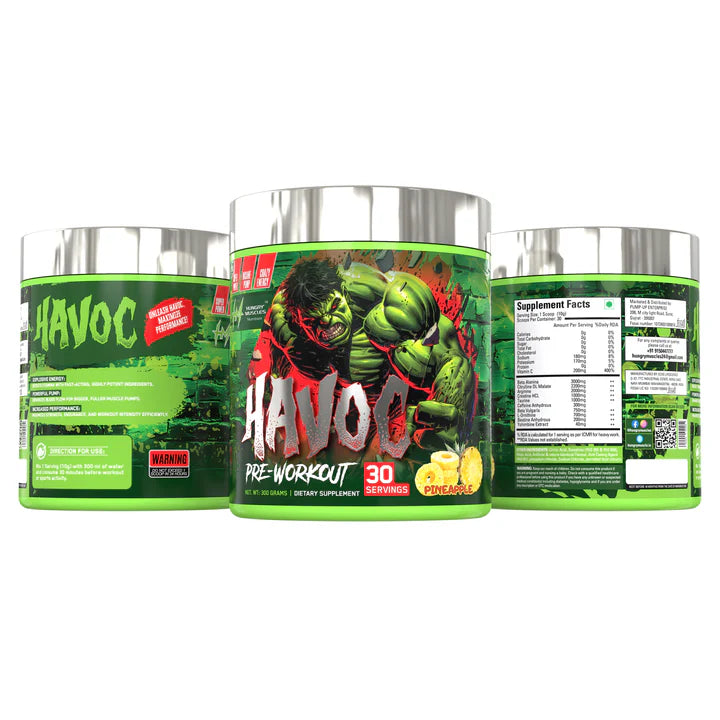 Hungry Muscles Havoc Pre-Workout 30 Servings 300Gm
