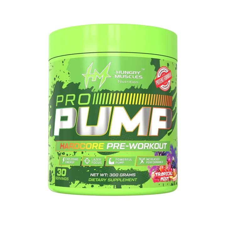 Hungry Muscles Pro-Pump Hardcore Pre-Workout Supplement β 30 Servings 300Gm
