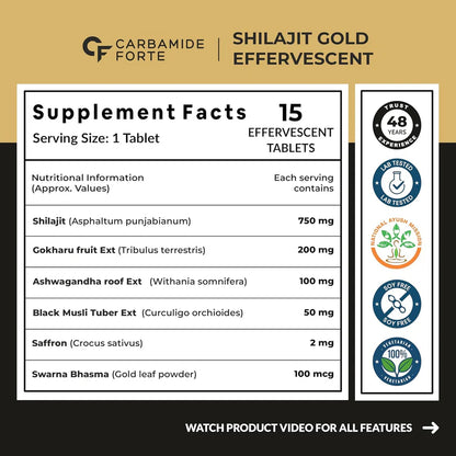 Carbamide Forte Shilajit Gold Effervescent Tablets 15