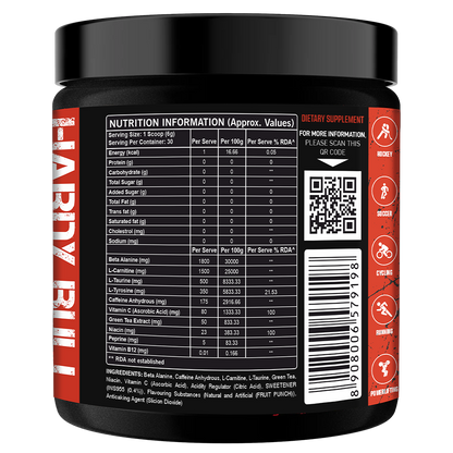 Muscle Trail Hardy Bull Ripped Pre-Workout 180g – 30 Servings