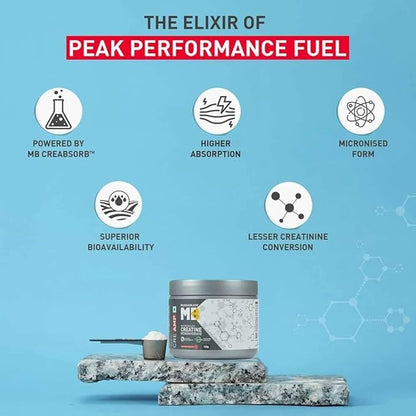 MuscleBlaze Micronised Creatine Monohydrate CreAMP Powder, Watermelon Kool Aid (30 Servings, 120g)