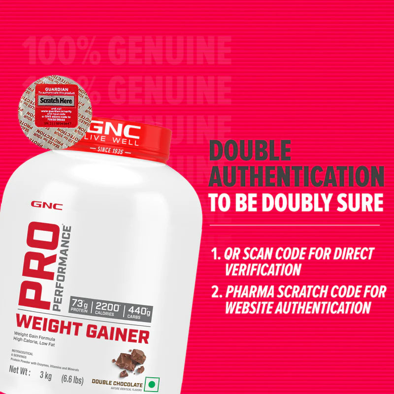 GNC Pro Performance Weight Gainer Weight Gainers/Mass Gainers  (3kg, Double Chocolate)