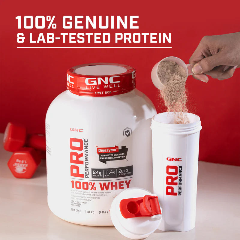 GNC Pro Performance 100% Whey Protein Powder 4 Lbs