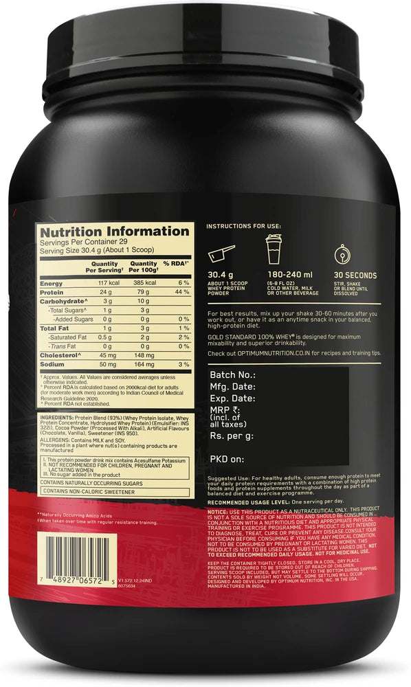 Optimum Nutrition Gold Standard 100% Whey Protein (New Packing)
