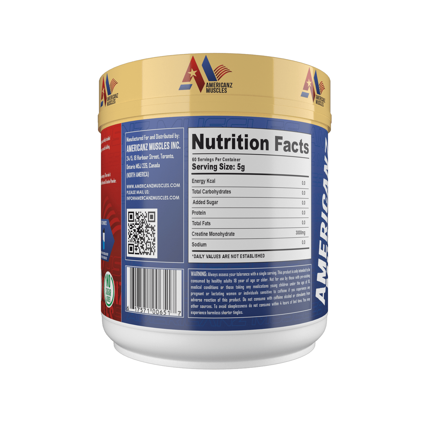 AMERICANZ MUSCLES CREATINE MONOHYDRATE 300GM-6