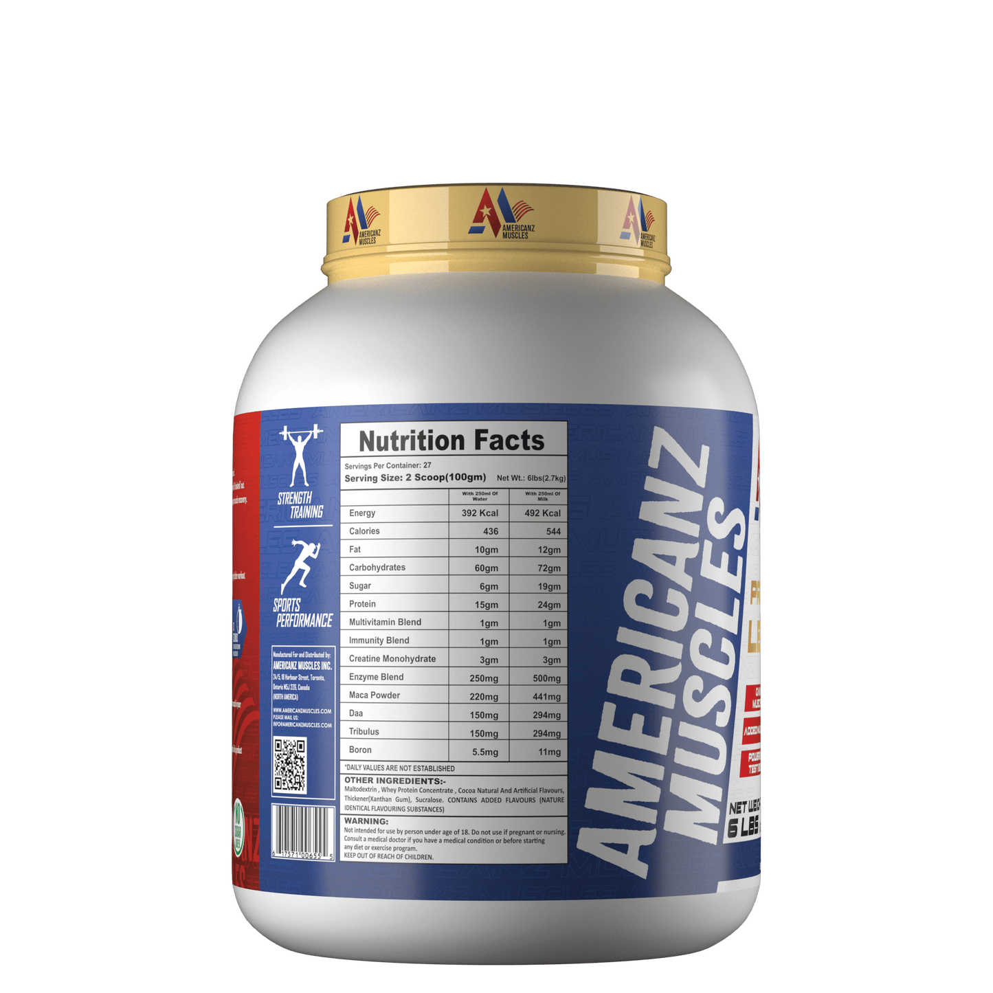 AMERICANZ MUSCLES LEAN MASS 6LBS-3