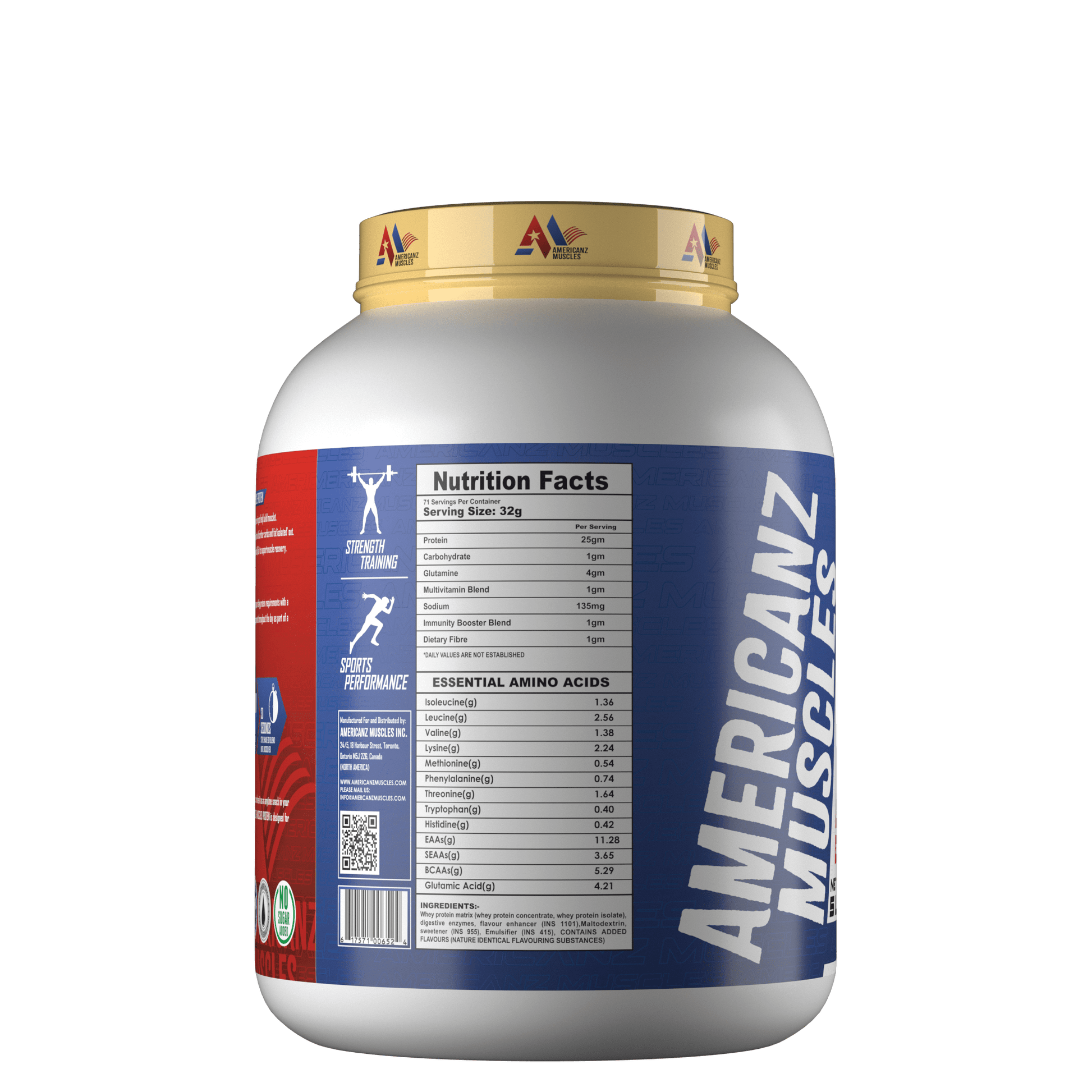 AMERICANZ MUSCLES WHEY PROTEIN 5LBS-3