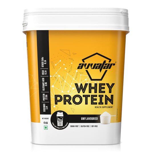 AVVATAR WHEY PROTEIN POWDER 4KG | UNFLAVOURED-1