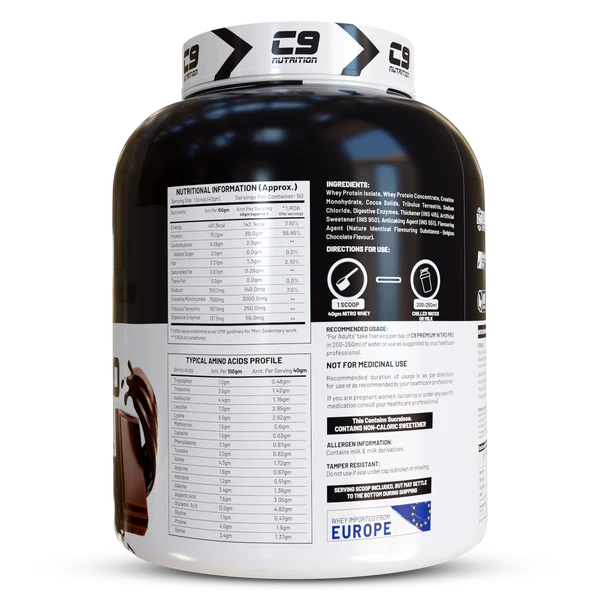 C9 Nutrition Nitro Pro L-Glutamine Whey Protein 2kg-3