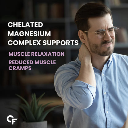 Carbamide Forte Chelated Magnesium Glycinate Citrate Oxide Supplement | Magnesium Supplement Supports Bones Muscles & Nerves 1382.91mg Per Serving - 60 Veg Tablets.