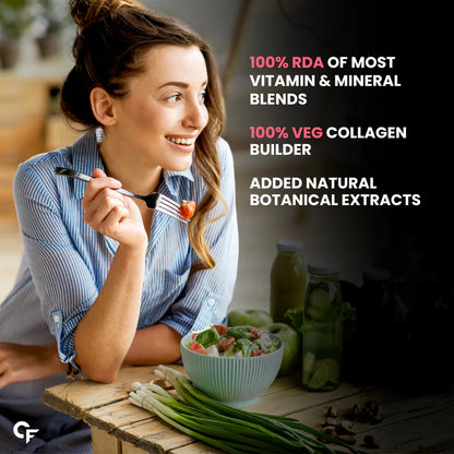 Carbamide Forte 100% Veg Collagen Builder, 90 Tablets | Plant Based Collagen Support Supplement for Skin & Hair-7