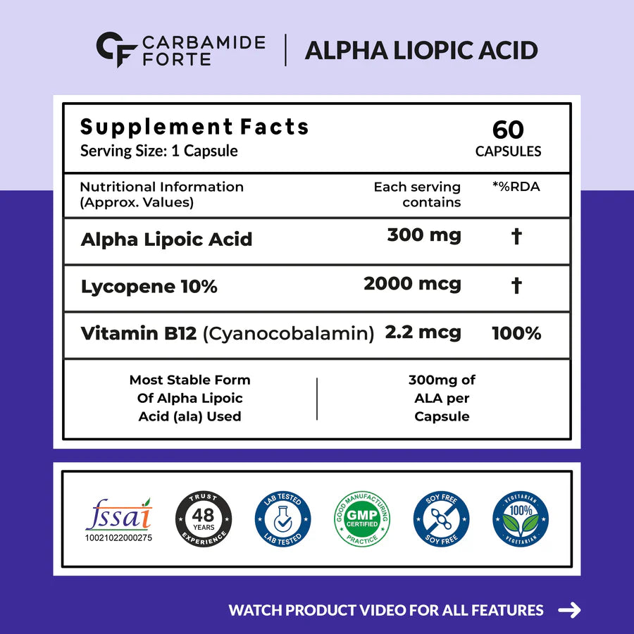 Carbamide Forte Alpha Lipoic Acid 300mg – 60 Tablets Offers-2