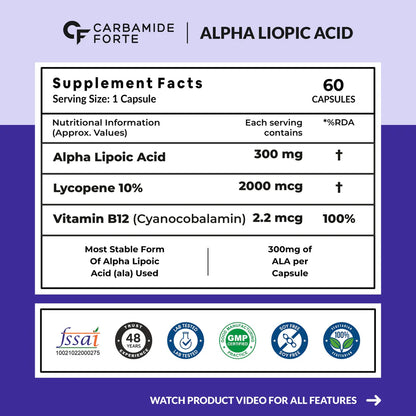 Carbamide Forte Alpha Lipoic Acid 300mg – 60 Tablets Offers-2
