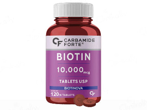 Carbamide Forte Biotin 10,000 mcg – 120 Veg Tablets