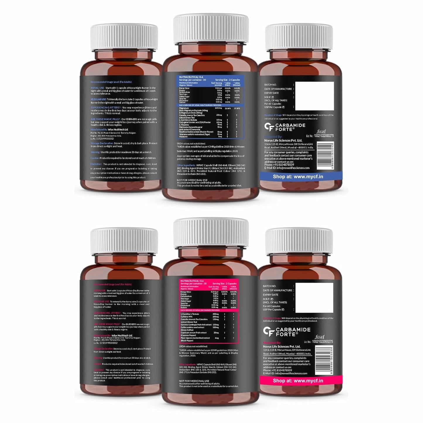 Carbamide Forte Day & Night Pro Fat Burner 60 Caps-9