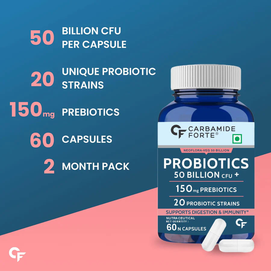 Carbamide Forte Probiotics Supplement 60 Veg Capsules Offers-4
