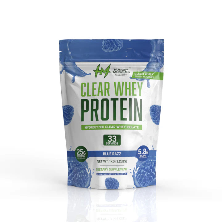 Protien Blue Razz Hungry Muscles Clear Whey Protein Blue Razz Flavour