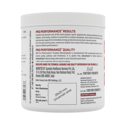 GNC Pro Performance Creatine Monohydrate 250gms