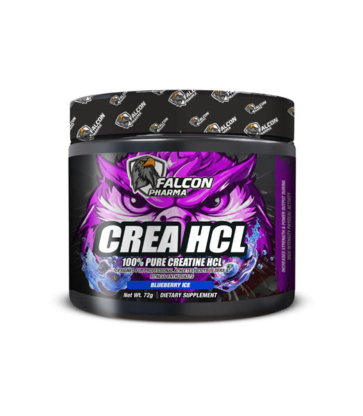 Falcon Pharma Crea HCL – 100% Pure Creatine HCL 72Gm Blueberry Ice Flavour