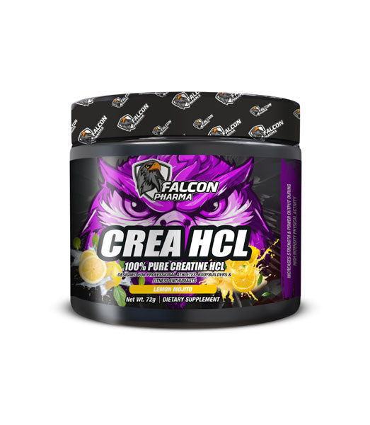 Falcon Pharma Crea HCL – 100% Pure Creatine HCL 72Gm Lemon Mojito Flavour