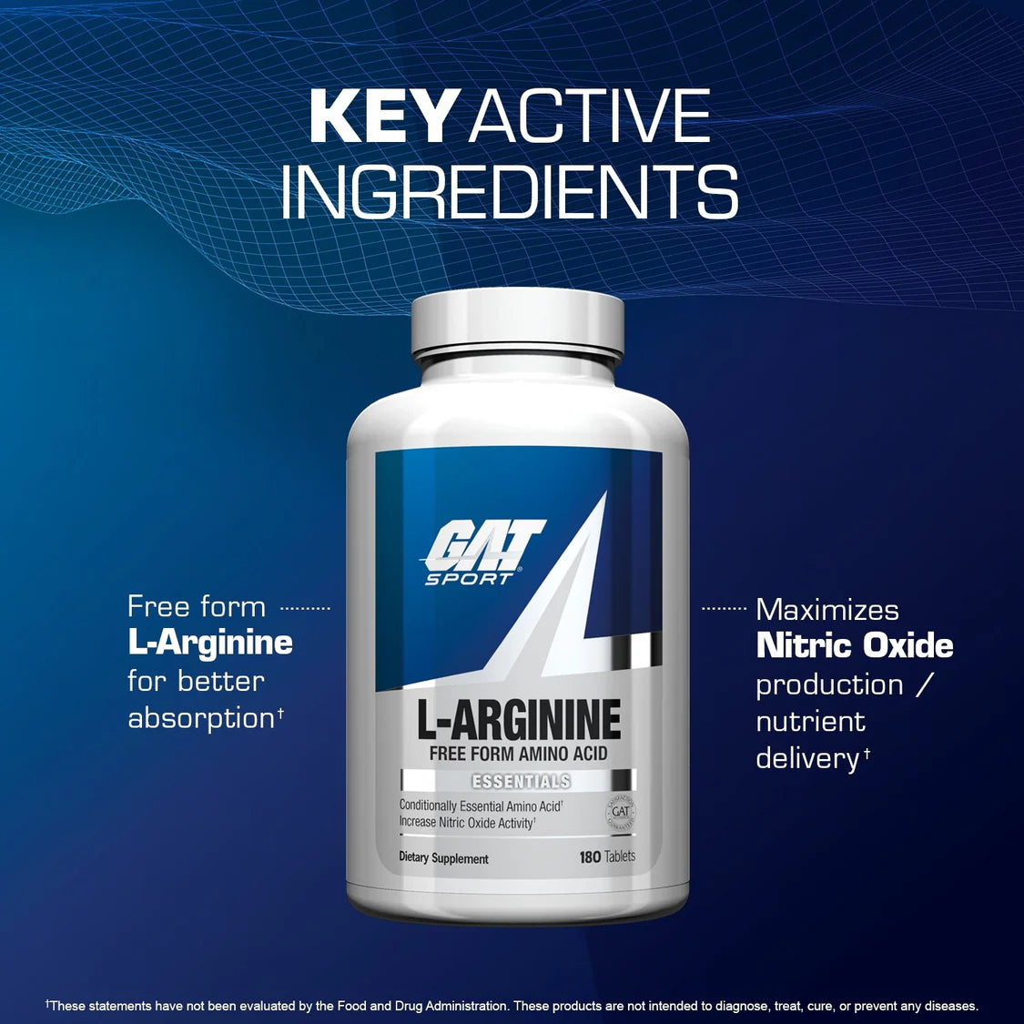 Gat L-Arginine 180 Tablets-3