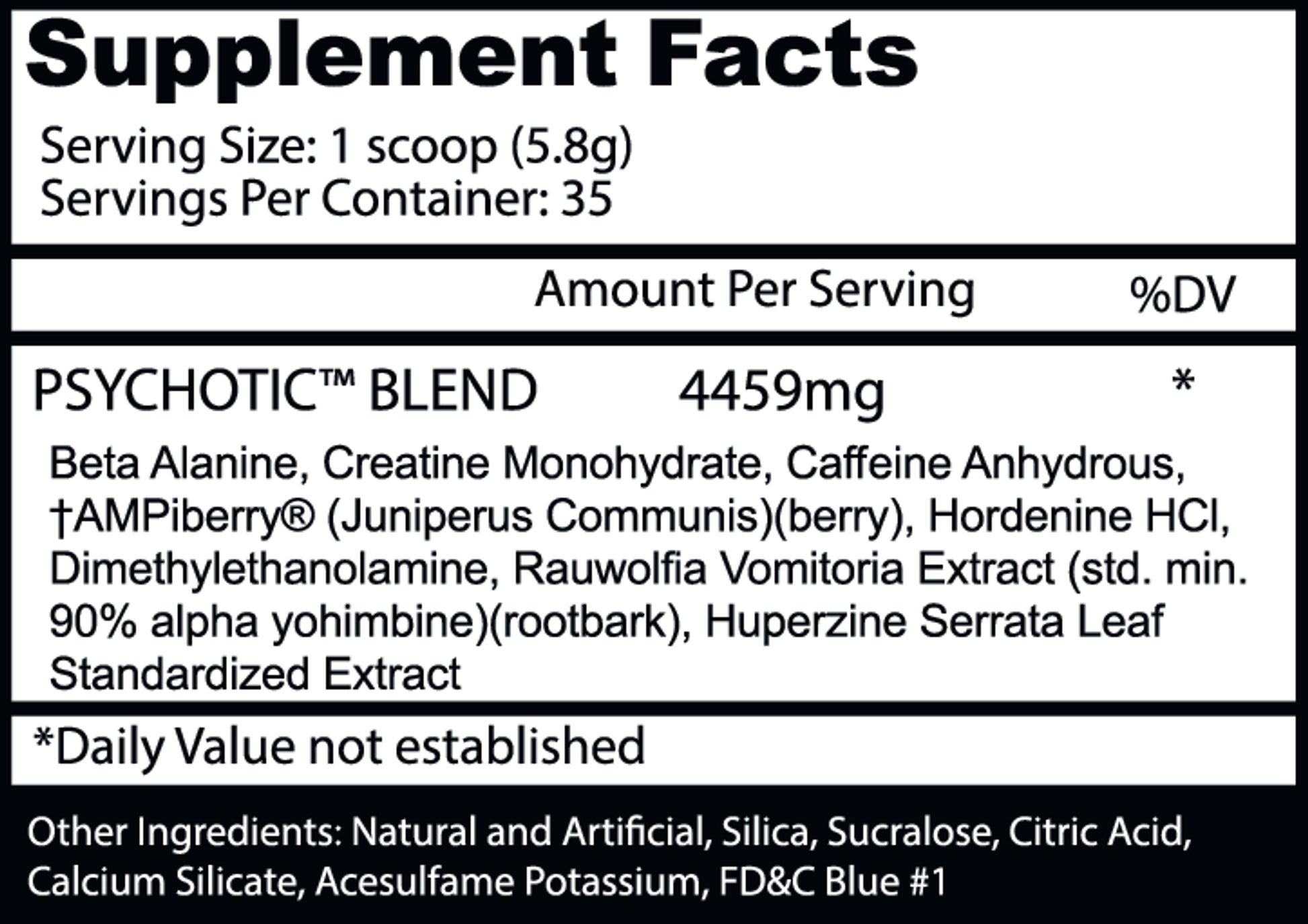 INSANE LABZ PSYCHOTIC PRE - WORKOUT 35 SERVING-15