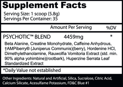 INSANE LABZ PSYCHOTIC PRE - WORKOUT 35 SERVING-15