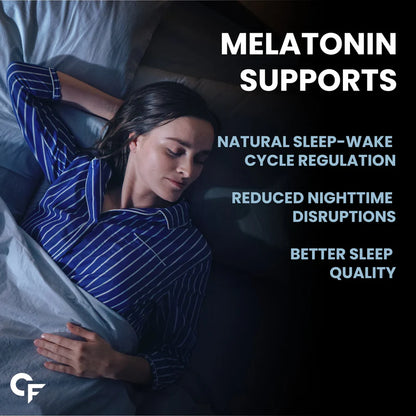 Carbamide Forte Melatonin 10 mg Sleeping Pills with Tagar 250 mg | Sleep Supplement for Men & Women | Melatonin Tablet for Restful Deep Sleeps - 100 Veg Tablets.