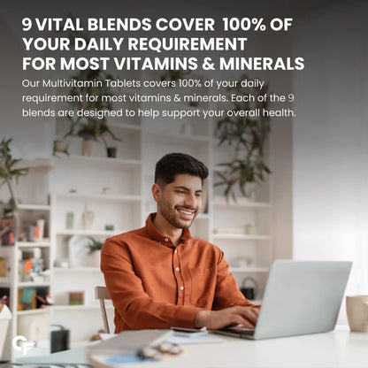 Carbamide Forte Multivitamin Tablets for Men and Women with Probiotics Supplement- 60 Veg Tablets