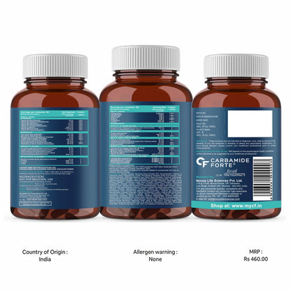 Carbamide Forte Multivitamin Tablets for Men and Women with Probiotics Supplement- 60 Veg Tablets