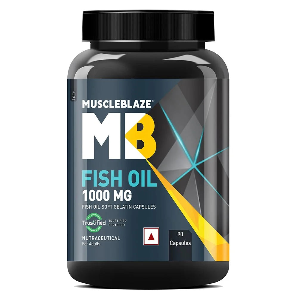 MuscleBlaze Omega 3 Fish Oil 90 Capsules 1000Mg-1