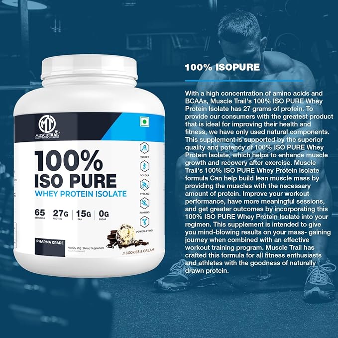 Muscle Trail 100% ISO Pure Whey Protein Isolate 2kg-4