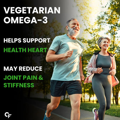Carbamide Forte Veg Omega3 1000mg | Veg DHA | Vegetarian Omega 3 | Algal DHA | Plant Based | No Fish oil Used Tablets for Men & Women- 60 Veg Tablets
