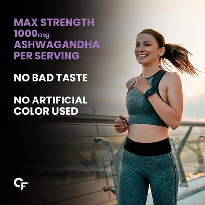 Carbamide Forte Organic Ashwagandha 1000mg Tablets | Stress & Anxiety Relief Tablets |Ashwagandha Powder tablet 1000 mg | Rejuvenates Mind & Body - 60 Organic Ashwagandha Tablets