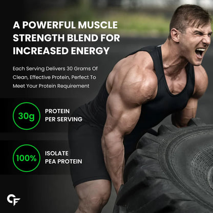 Carbamide Forte Pea Protein Isolate 30g per serving | Plant based Protein Powder Isolate with 4.8g BCAA | 100% Pure Unflavoured Plant Pea Protein Powder - 500g