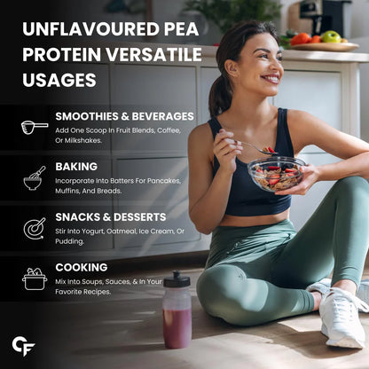 Carbamide Forte Pea Protein Isolate 30g per serving | Plant based Protein Powder Isolate with 4.8g BCAA | 100% Pure Unflavoured Plant Pea Protein Powder - 500g