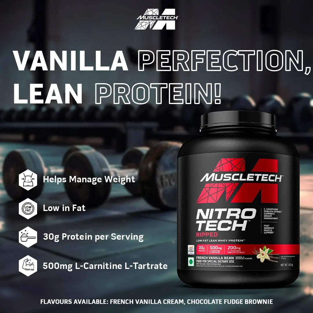 Muscle Tech Ripped Muscletech Nitro-Tech Ripped Whey Protein Powder – Desinutri