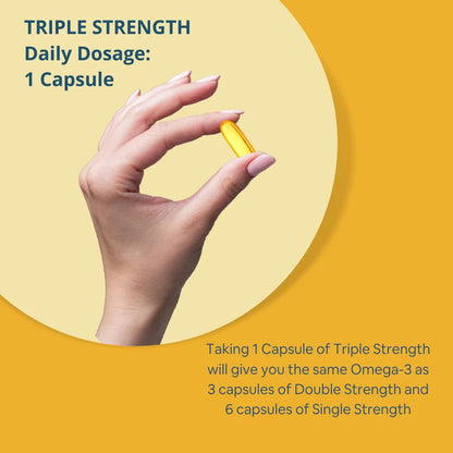 Carbamide Forte Triple Strength Fish Oil 1400mg with Omega 3 900mg for Men & Women - 60 Softgel Capsules
