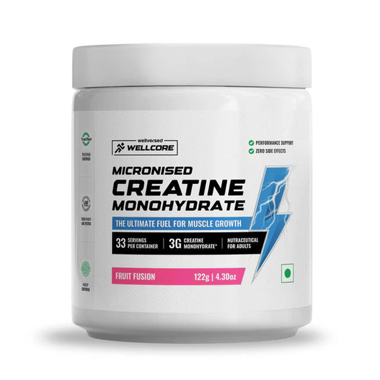 Wellcore - Pure Micronised Creatine Monohydrate | Fruit Fusion (122G, 33 Servings)-1