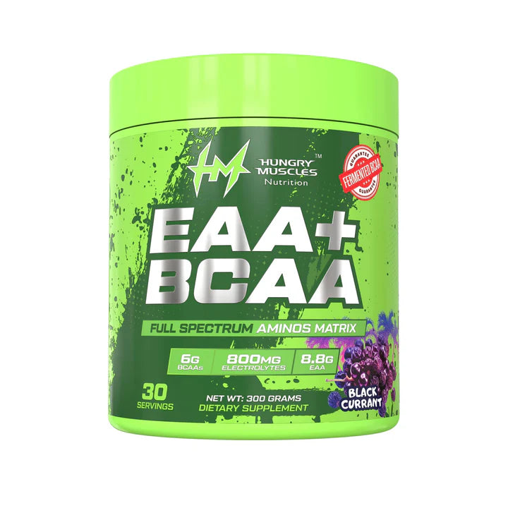 Hungry Muscles BCAA + EAA Powder 30 Serving 300 Gm Muscle Recovery Supplement