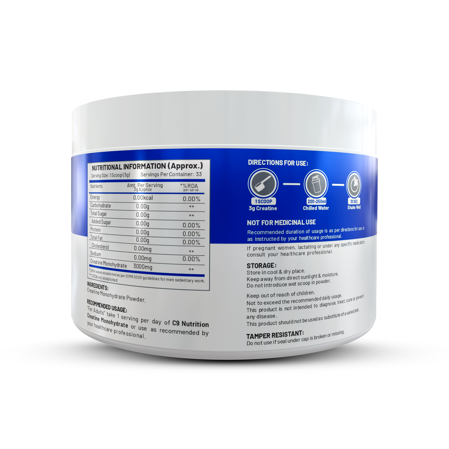 C9 Nutrition Pure Micronized Creatine Monohydrate